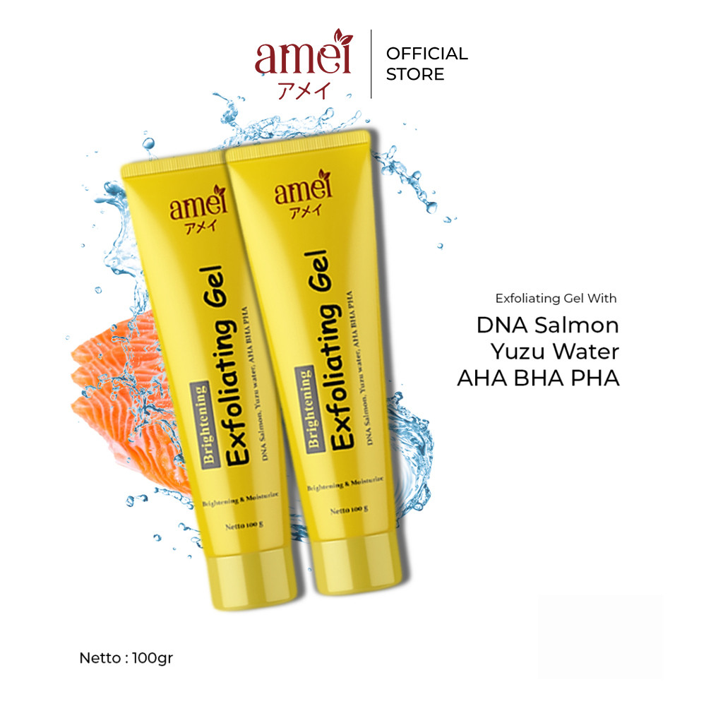 amei exfoliating gel wajah BPOM Exfoliating gel DNA salmon | Mencerahkan | Eksfoliasi wajah | Peelin
