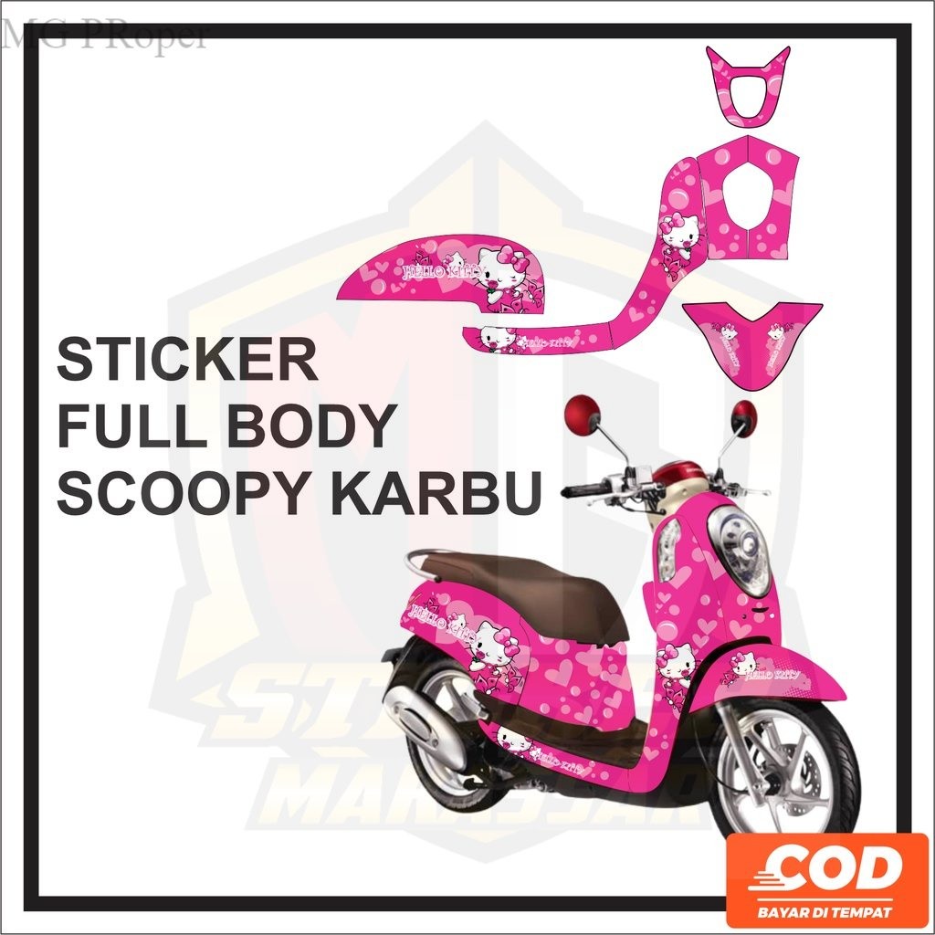 Stiker Striping Decal SCOOPY  Body Scoopy  Scopy 2014 2015 2016 Full Body Prestige stylist Stylis He