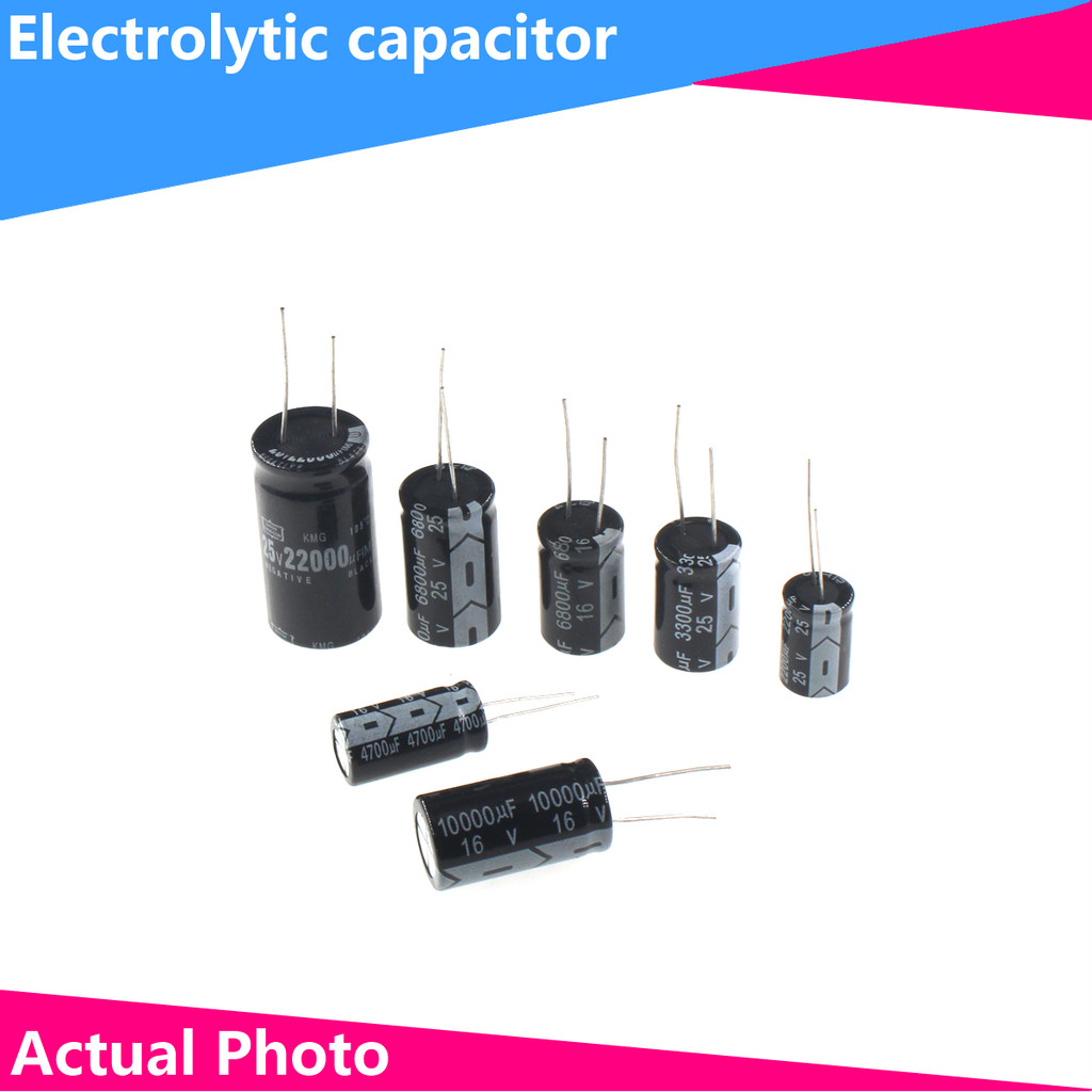 50/20/10/5/2/1PCS 6.3V 10V 16V 25V 35V 50V  Aluminum Capacitor 10UF 22UF 33UF 47UF 100UF 220UF 330UF