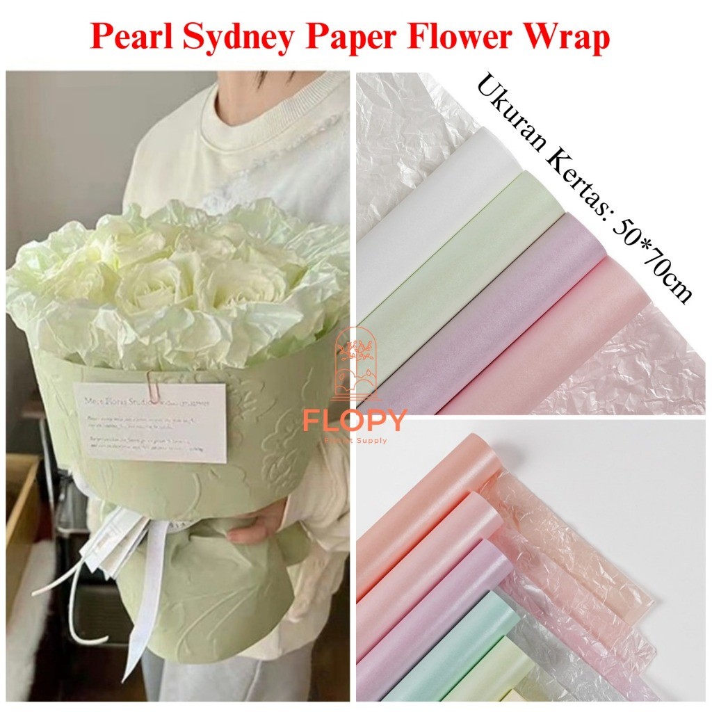 

[ 5 Lembar ] Pearl Sydney Paper FW-PS / Wrapping Flower / Kertas Buket