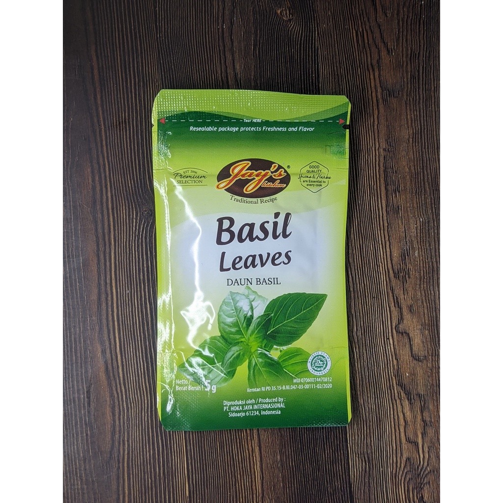 

JAYS BASIL LEAVES 5GR