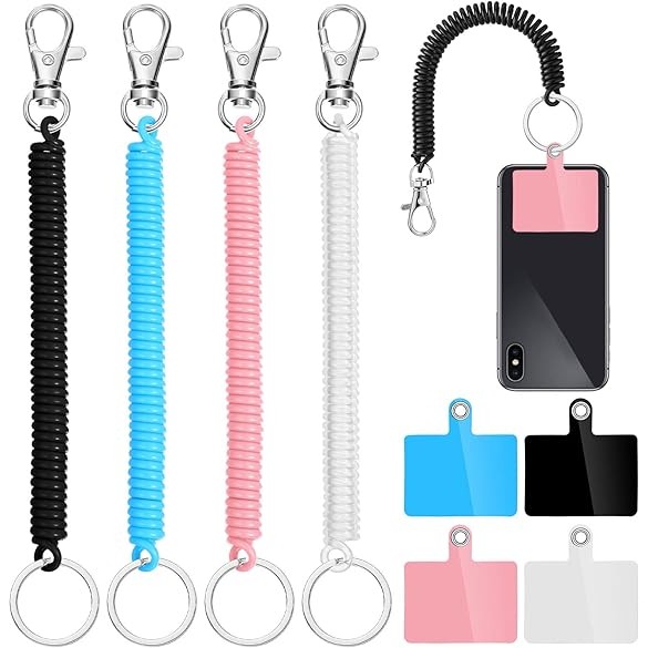 

Phone Lanyard Tether with Patch Stretchy CellPhone Anti-loss Wrist Strap Smartphones Case Anchor Anti Theft Straps for IPhone 15