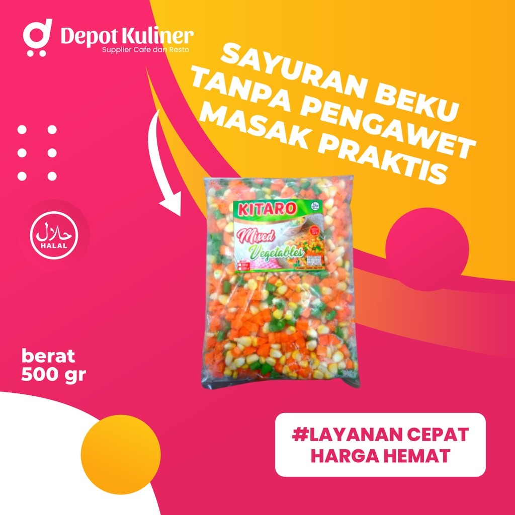 

Mix Vegetables Frozen Sayuran Beku Kitaro 500 Gr