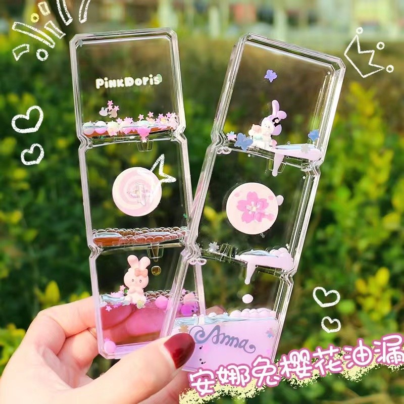 

2023 New Ins Cruise Fluid Liquid Desk Decoration Hourglass Toy Creative Colorful Home Office Decor Girls Gifts Lovely Cute Gift