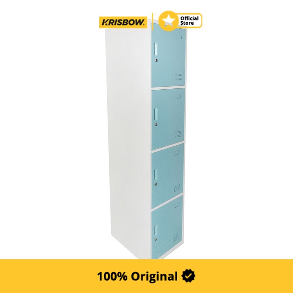 Krisbow Loker 4 Pintu Single Column Locker - Hijau Muda