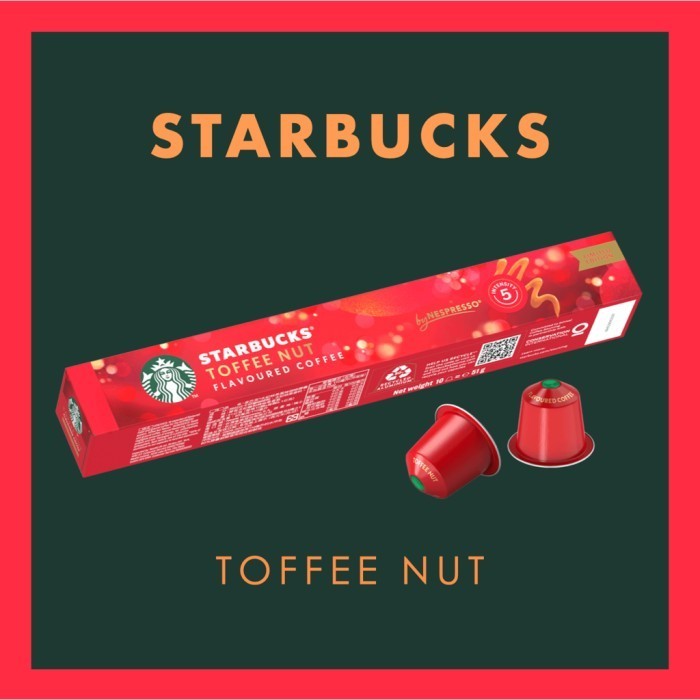 

Minuman Kopi Kapsul Starbucks Nespresso Coffee Capsules Toffee Nut asal Eropa