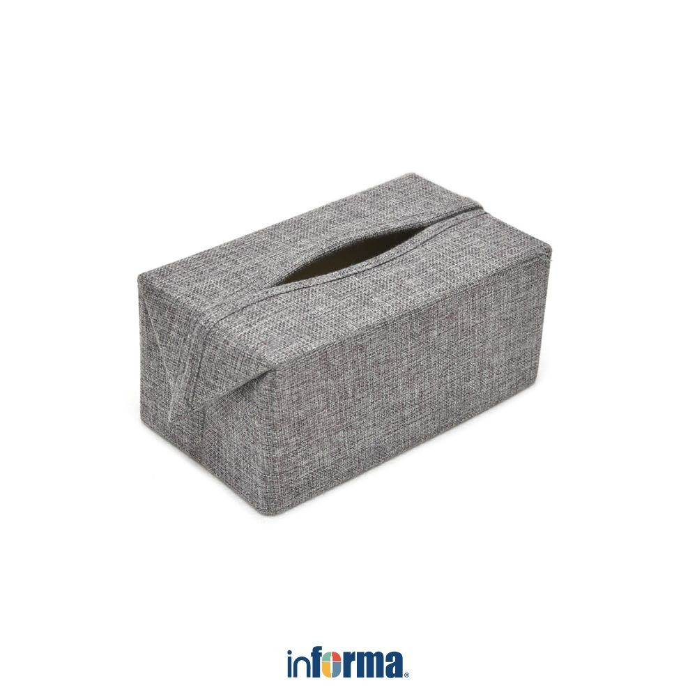 Informa Kotak Tisu Lipat - Abu-Abu Tissue Box Holder Tempat Tisu Aesthetic Wadah Penyimpanan Tisyu P