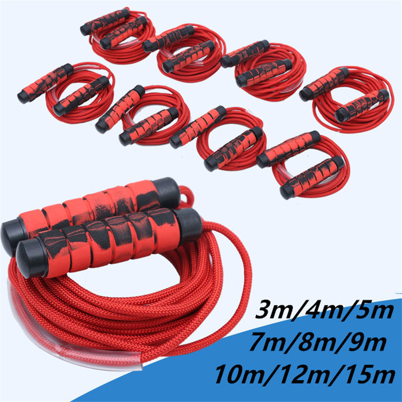 3m/5m/7m/10m/12m Jump Rope Long Skipping Rope Multiplayer Group Skip Rope Sports Rolling Pin Fitness