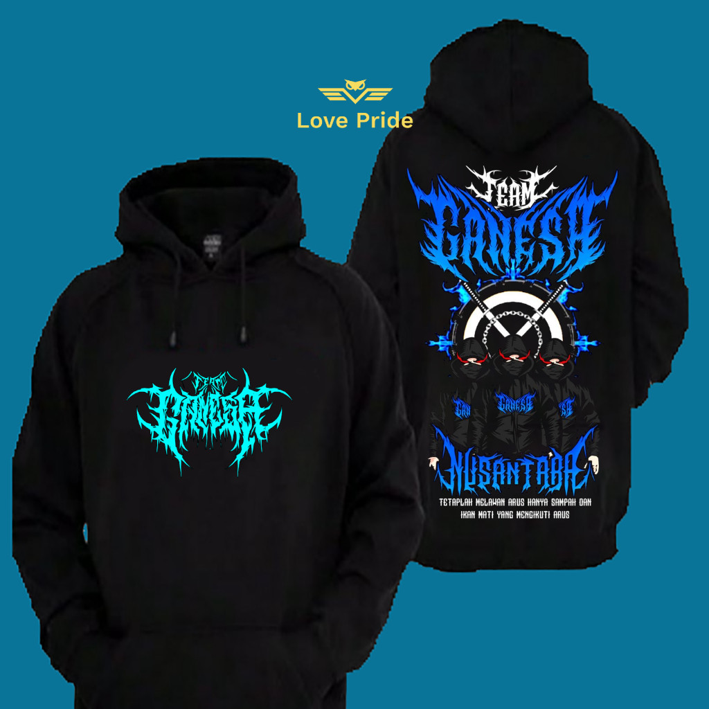 Sweater Hoodie Distro Ikspi Ganesa Nusantara Team Ganesa Nusantara Indonesia Premium Terbaru