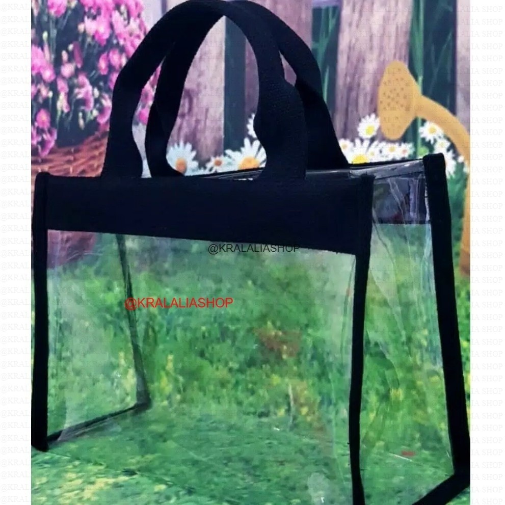 Tas Tote Mika Pvc Polos Goodie Bag Hampers kado bagus murah tebal
