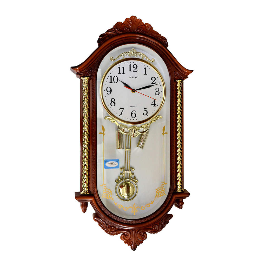 Jam Dinding Rumah Kotak Sakana 322 Jam Bandul Lonceng