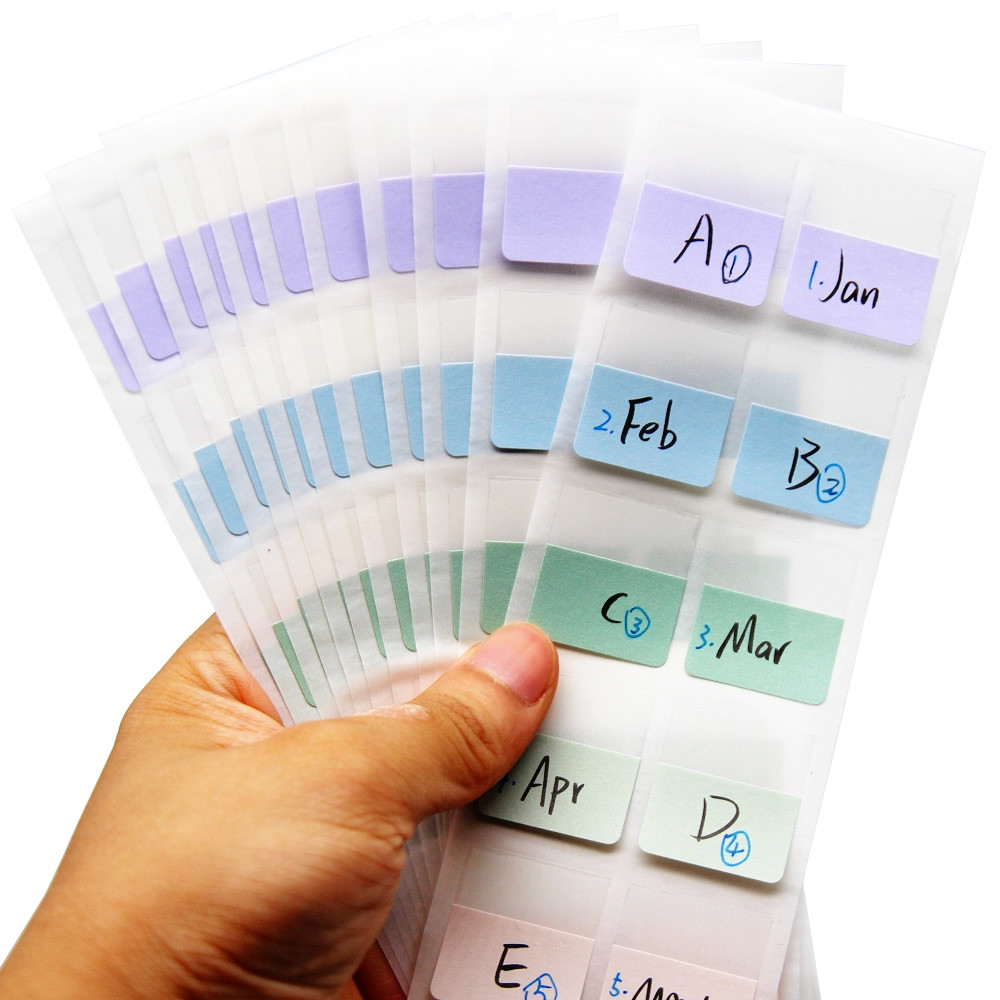

120 Sheet Morandi Sticky Note Transparent Sticky Note Index Tabs Arrow Flags Sticky Note for Page Marker Planner Stickers Office