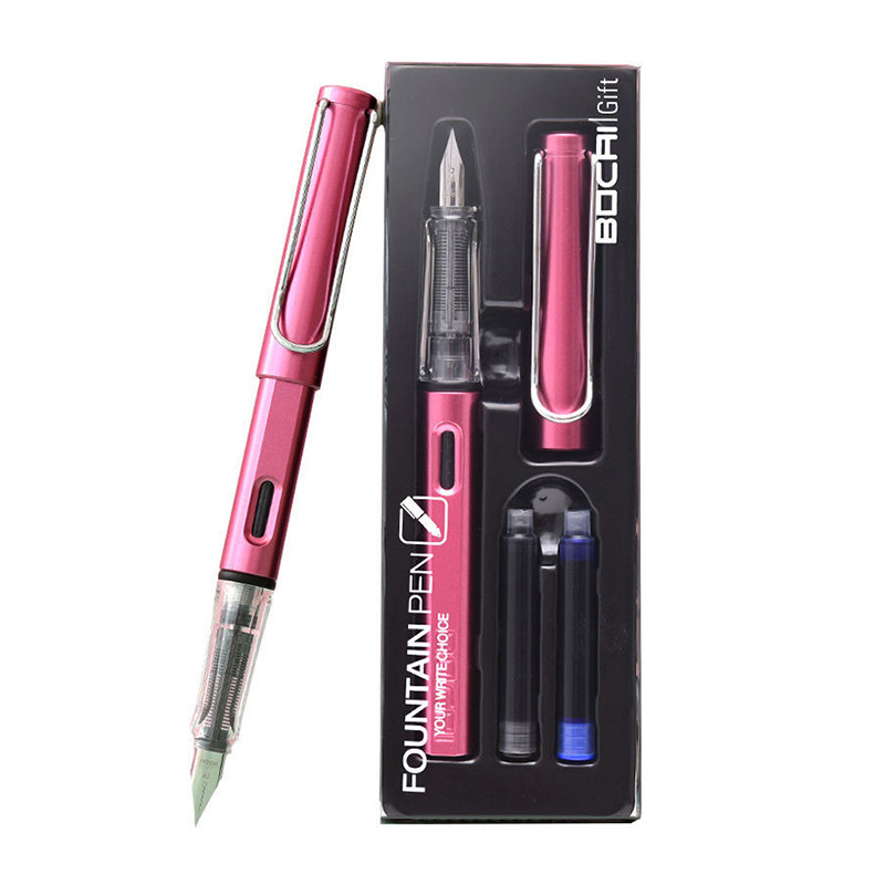 

1Set Classic Multicolor Fountain Pen Set Replaceable Ink Refill Signature Pen Student Writing Business School Office Supplies
