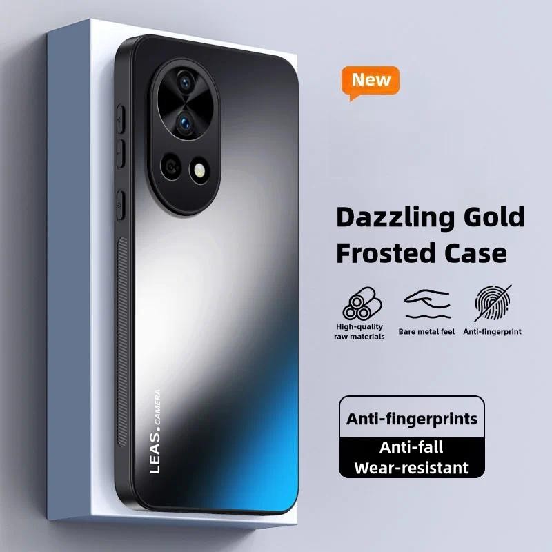 For Huawei Nova 12 13 Pro Nova 11 10 9 8 7 5 Pro SE 6 5G Nova12Pro Case Dazzling Gold Frosted Silico