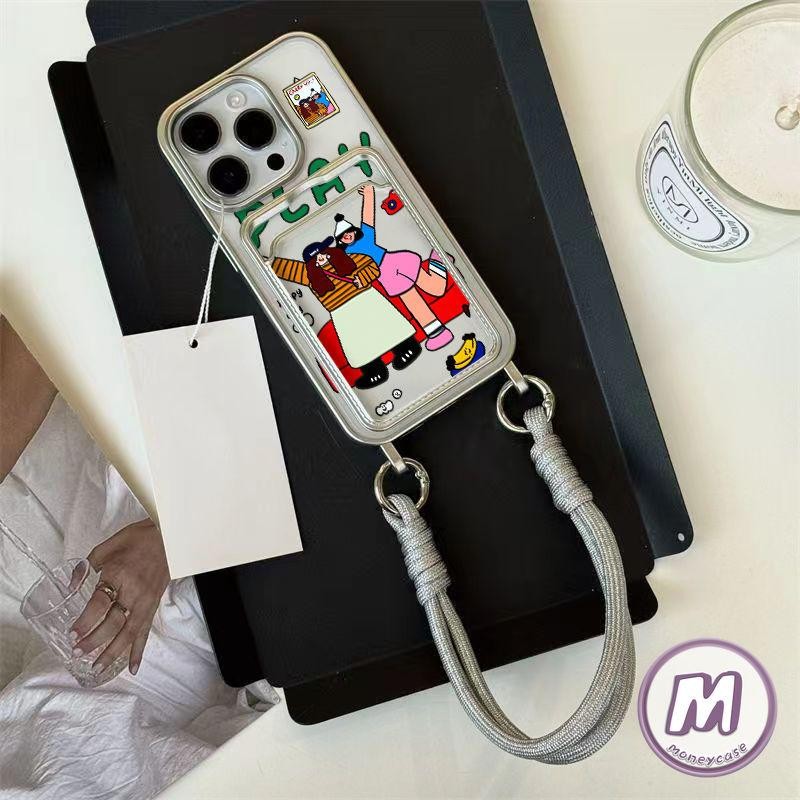 Casing Dengan Tali Kompatibel Untuk iPhone 13 XR 7Plus 13 15 12 Pro Max 11 14 Pro Max 6s 8 6 Plus XS