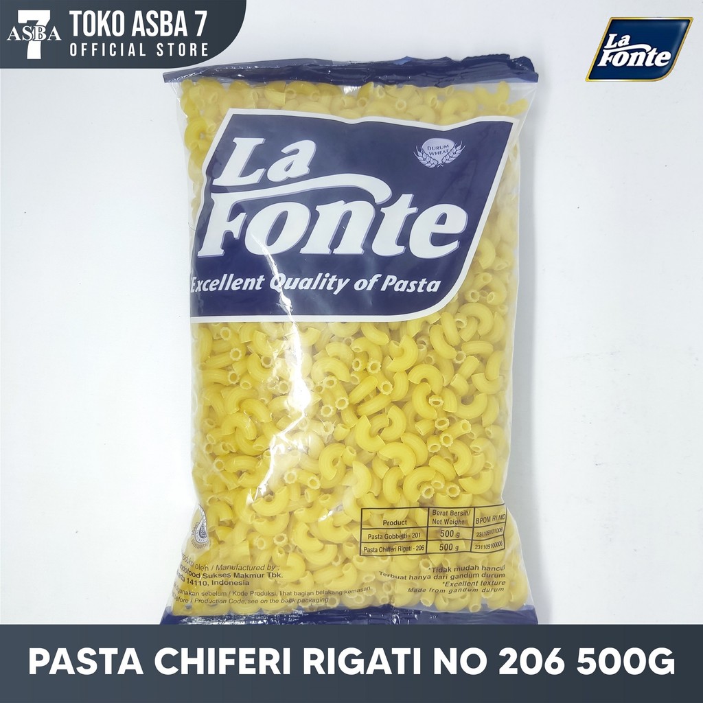 

LA FONTE PASTA CHIFERI RIGATI NO 206 500