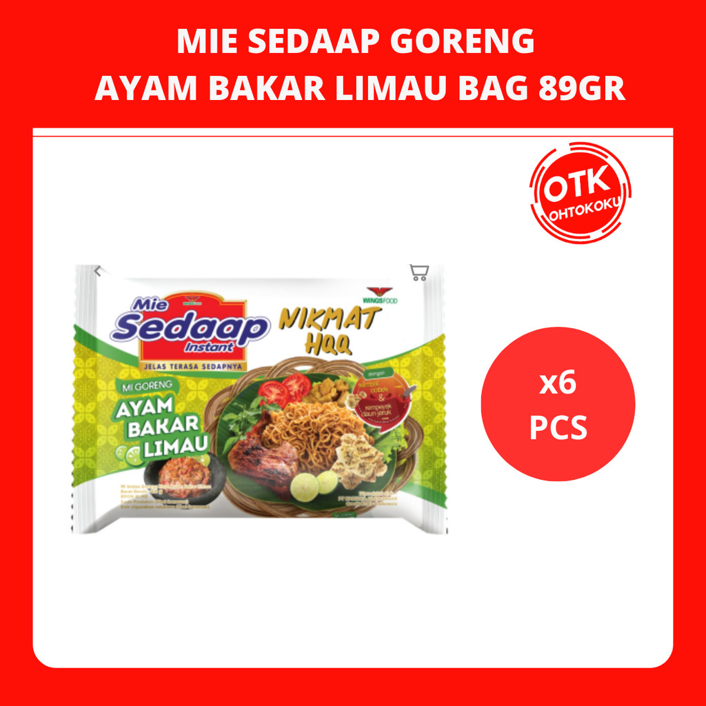 

SEDAAP Mie Instan Ayam Bakar Limau 89gr x 6 Bag