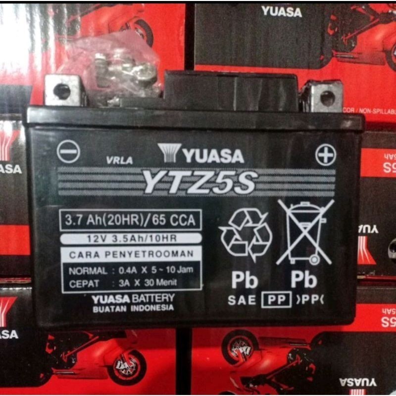 AKI YUASA YTZ 5 S AKI GTZ 5S ACCU BATRAI KERING BEAT / FI - VARIO 110 KARBU - MIO SOUL GT / J / M3 /