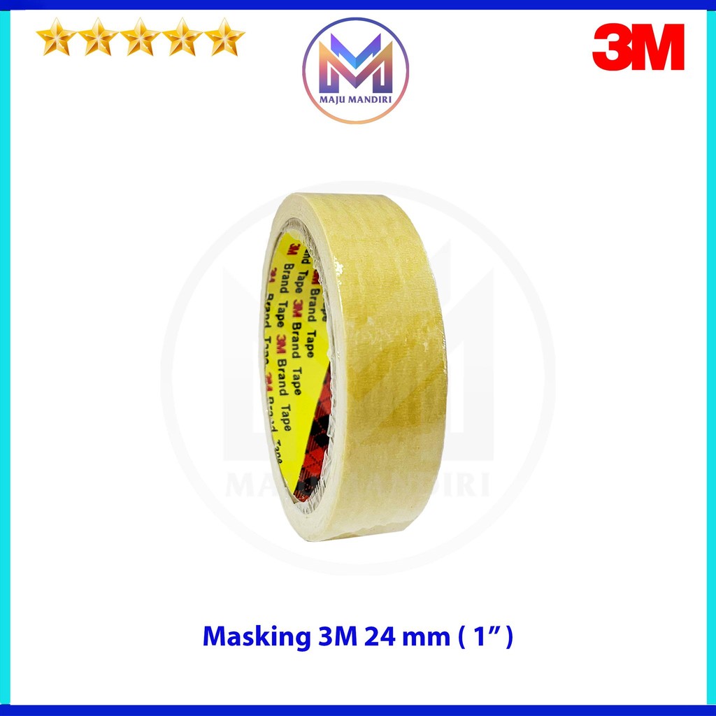 

Masking 3M Ukuran 1 Inch / Lakban Kertas 24mm 2cm / Solatip Kertas