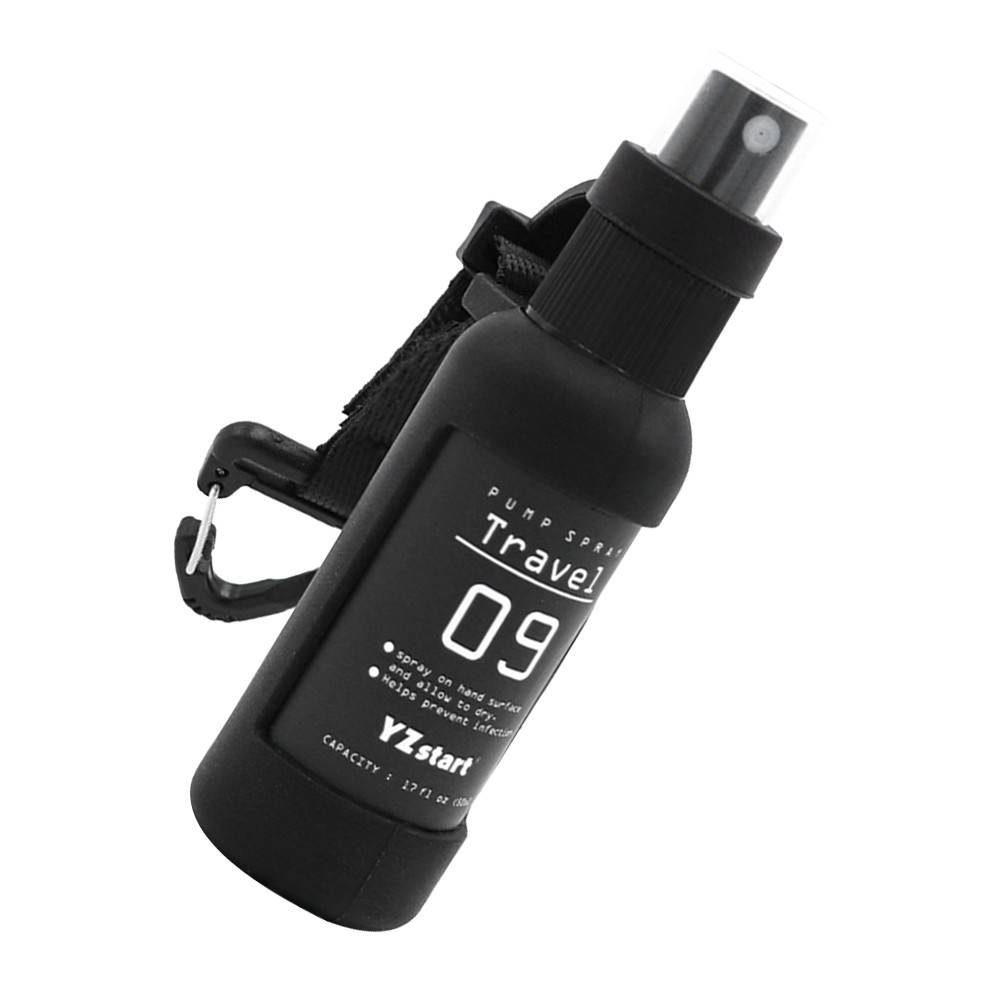 50ml Refillable Spray BottleTravel Bottle Leak Proof Mini Fine Mist Spray Bottles with Tactical Hook