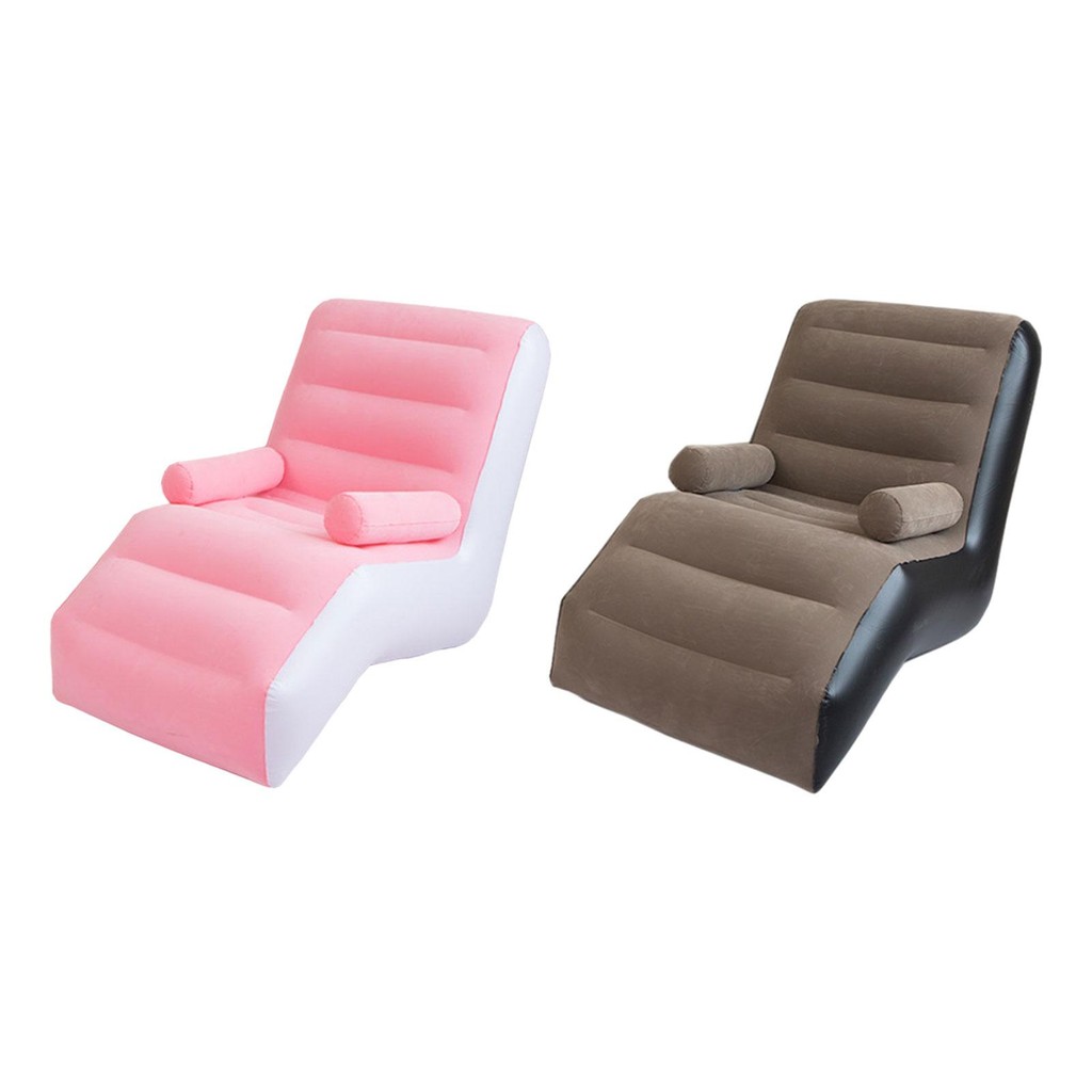 Folding Lazy Sofa,Inflatable Lounge Chair Thickened Durable Folds,Compactly Gaming Lounger Air Bench