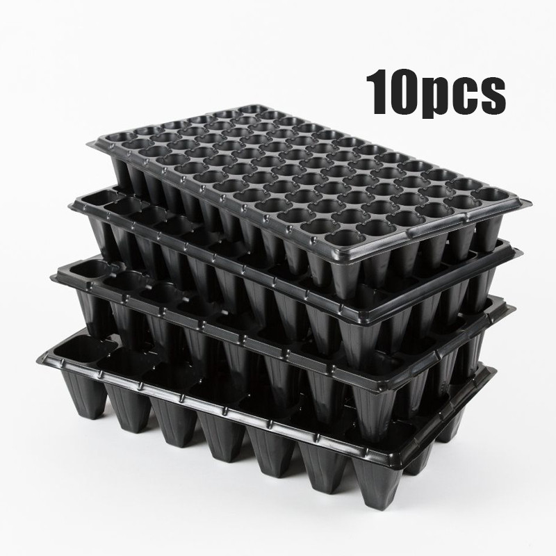 10pcs Tray Semai 105 200 Lubang Seedling Tray Dulang Benih  Grosir Tray Semai