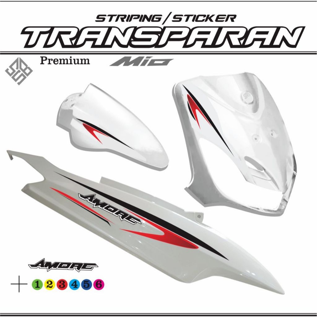 STRIPINGTRANSFARAN / STIKER MIO SMILE OLD TRANSPARAN / VARIASI MIO SMILE SPORTI STIKER