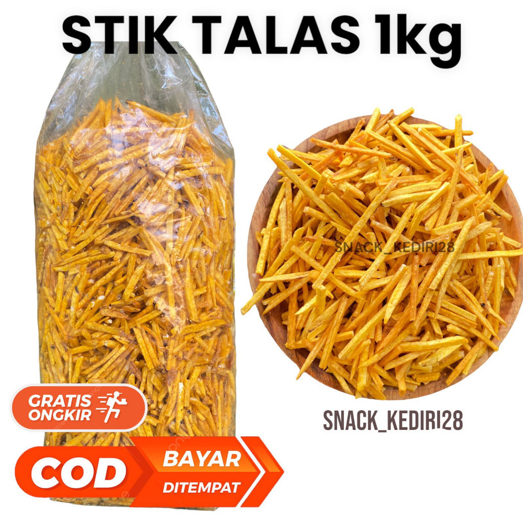 

Keripik Stik Talas Goreng Kiloan Kemasan 1kg | bintang snack kediri