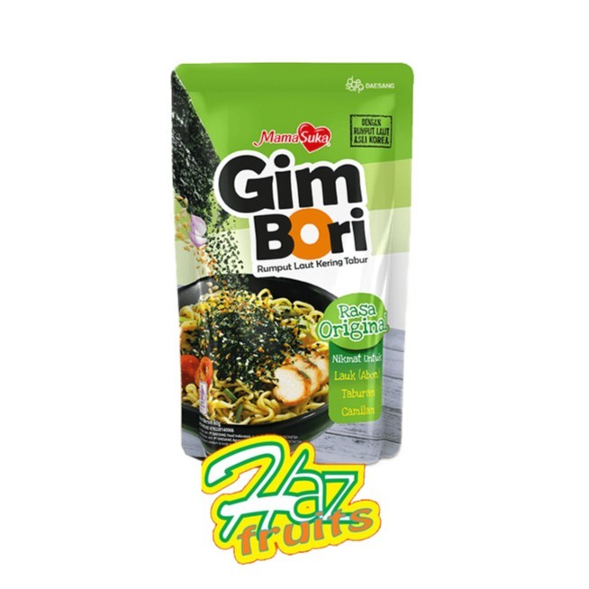 

Mamasuka Gim Bori Rasa Original Rumput Laut Kering Tabur 60 Gram