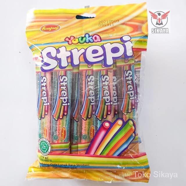 

Youka Strepi Candy Pelangi Permen Gummy Empuk isi 20 Pcs