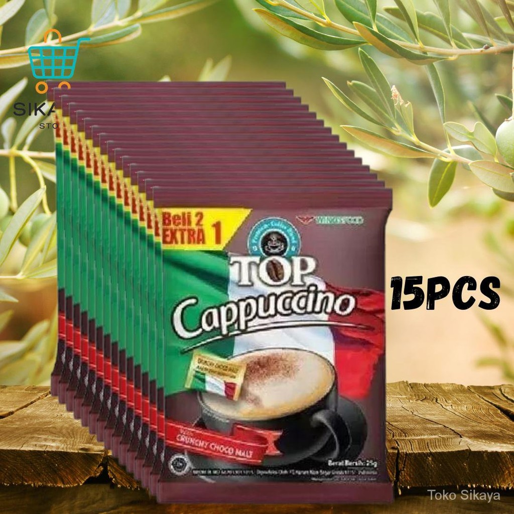 

kopi Top cappucino 1 renteng isi 10 Gratis 5 pcs All 15 pcs