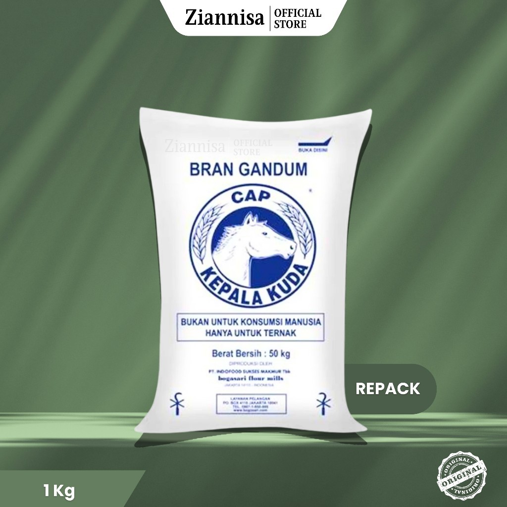 Bran Pollard Gandum 500g BOGASARI Cap Kepala Kuda Original Bahan Pakan Ternak