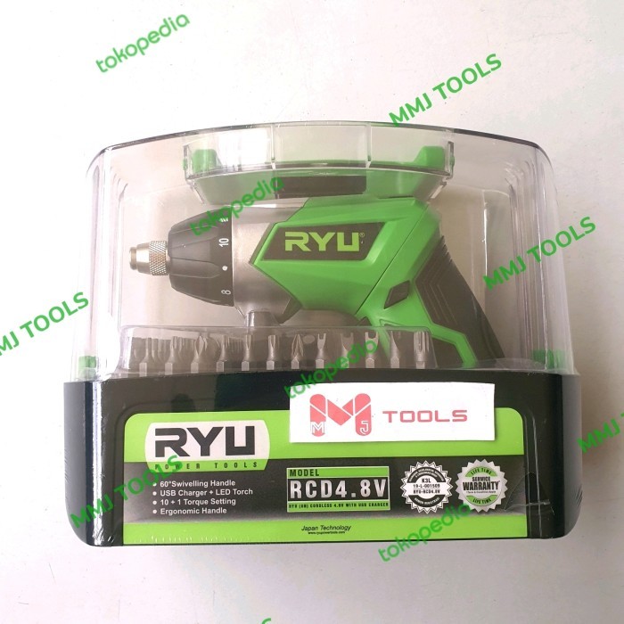 Mesin bor cordless RYU RCD4.8V - Mesin Bor Charge RYU - Mesin bor set