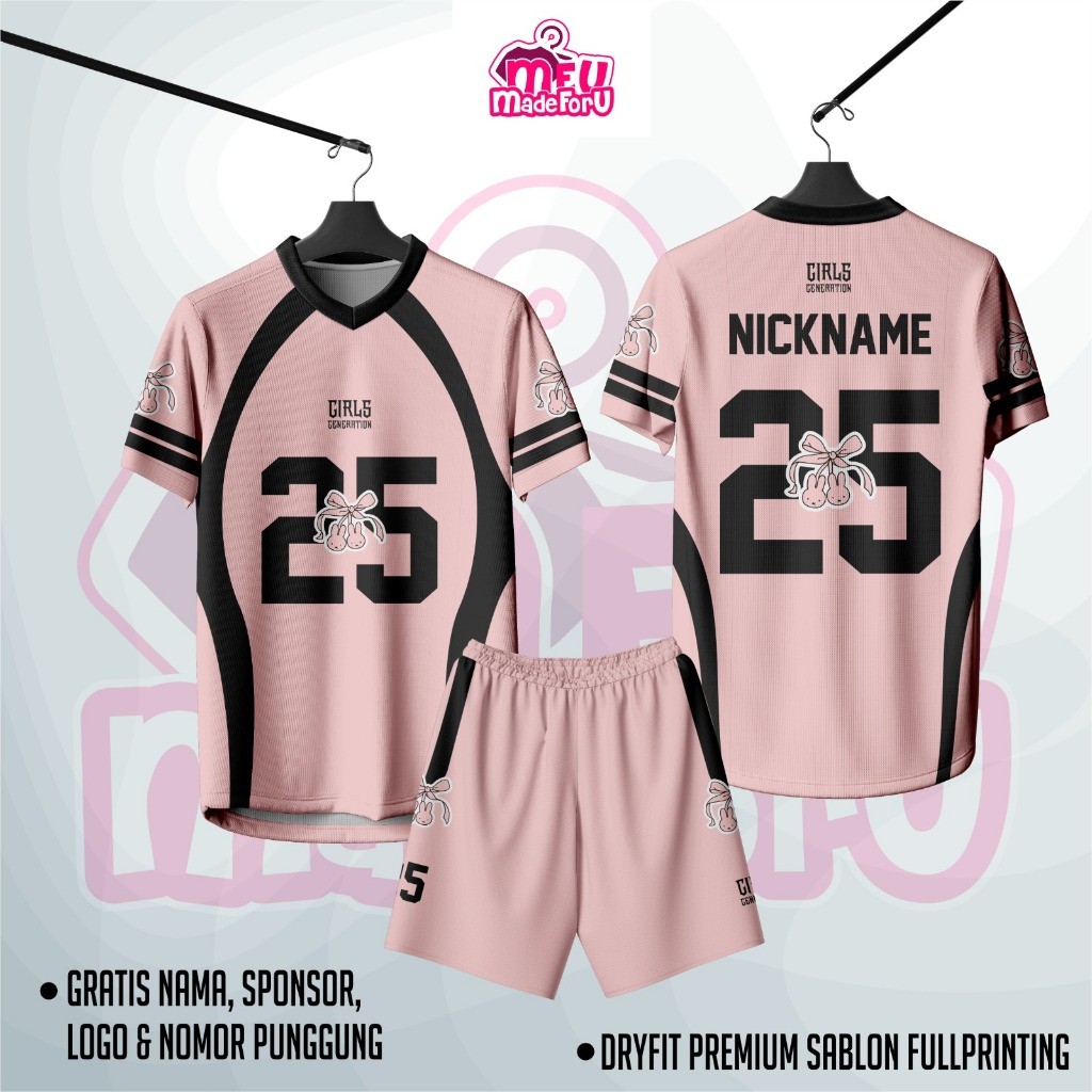 Jersey / Kaos / baju olahraga Baju Wanita/Pria GIRLS GENERATION NEW design PINK CUSTOM SUKA SUKA DES