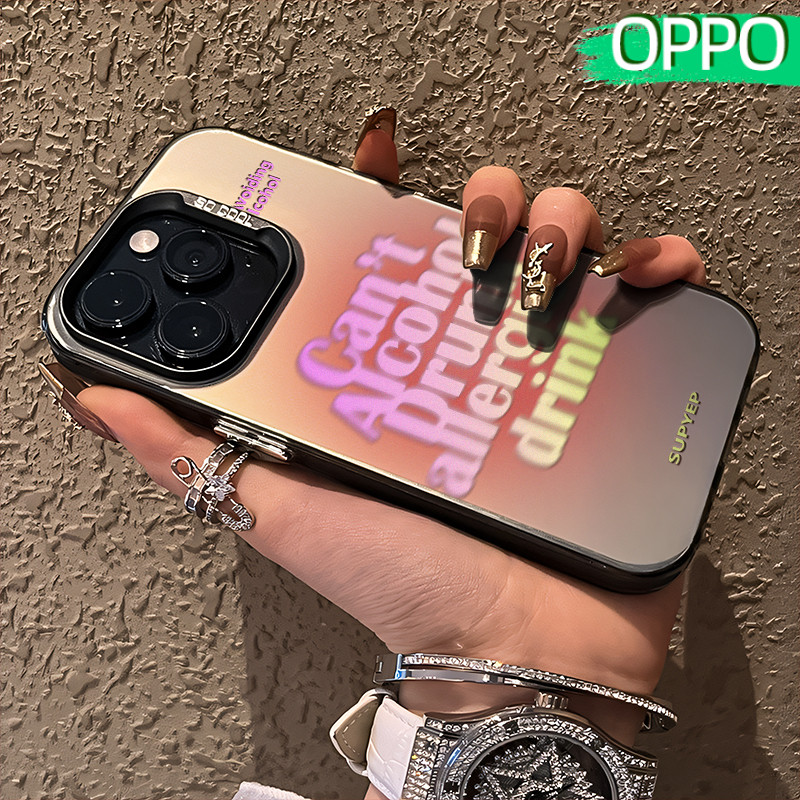 Original Stussy Glossy Hologram PC Case OPPO A18 A57 A16 A15 A17 A60 A3x A3s A5s A54 A53 A12 A31 A58