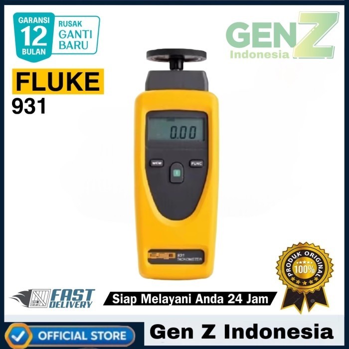 Contact and Non-Contact Dual-Purpose Tachometer Fluke 931