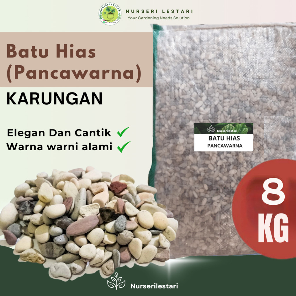 Batu Koral Pancawarna / Batu Alam Hias Warna Warni Karungan