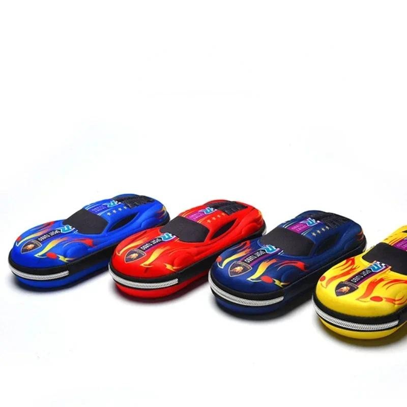 

3D Racing Car Pencil Cases Cartoons School Pencil Case for Children Stationery Box EVA PU Plastic Pen Case Boy Cute Pen Bag