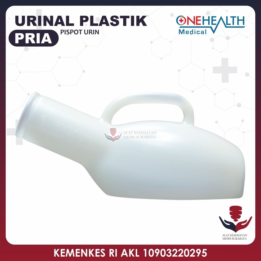 OneHealth Pispot Urinal Pria Tempat Buang Air Kecil Dewasa Wadah Pipis Kencing Urin Plastik Laki-Lak