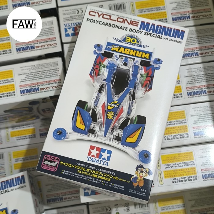 Tamiya CYCLONE MAGNUM POLYCARBONATE BODY SPECIAL (AR CHASSIS) FULLY COWLED MINI 4WD 30TH ANNIVERSARY