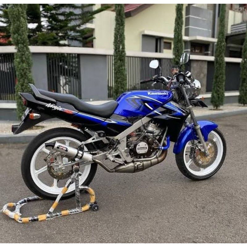 (BISA COD) Striping ninja ss 2011 biru hitam stiker Lis ori Kawasaki ninja ss 2011 biru striping ori