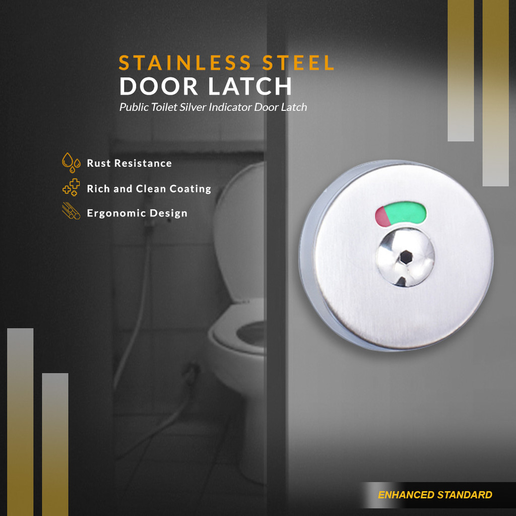 Slot Grendel Pintu Partisi Kamar Mandi Umum Stainless Steel Anti Karat