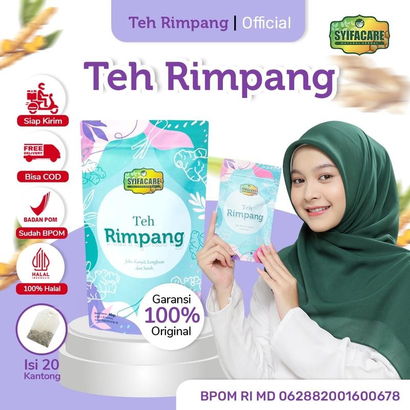 

[BPOM] [JSR] Teh Rimpang Syifacare - Minuman Instan Rempah Alami Jahe Kunyit Lengkuas Sereh - Halal MUI & Original