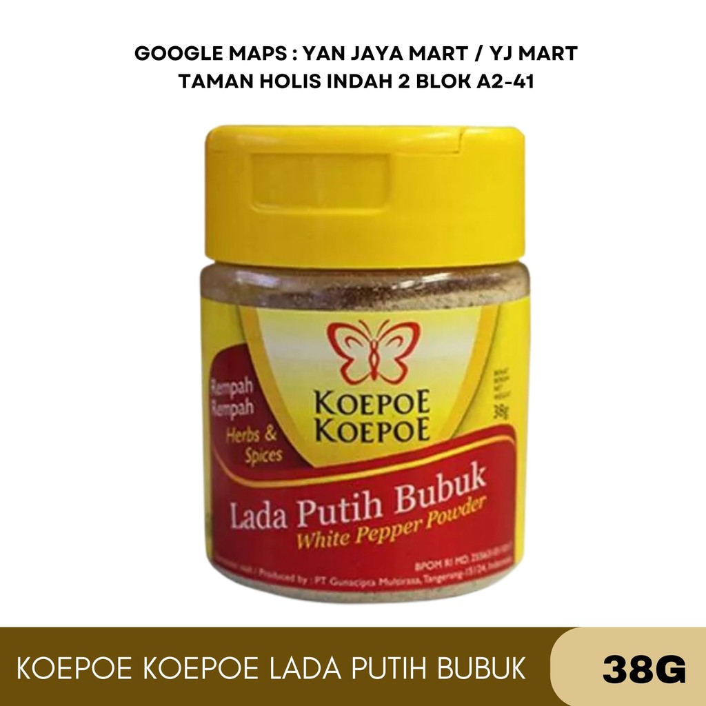 

Koepoe Koepoe Lada Putih Bubuk / Kupu Kupu White Paper 38G