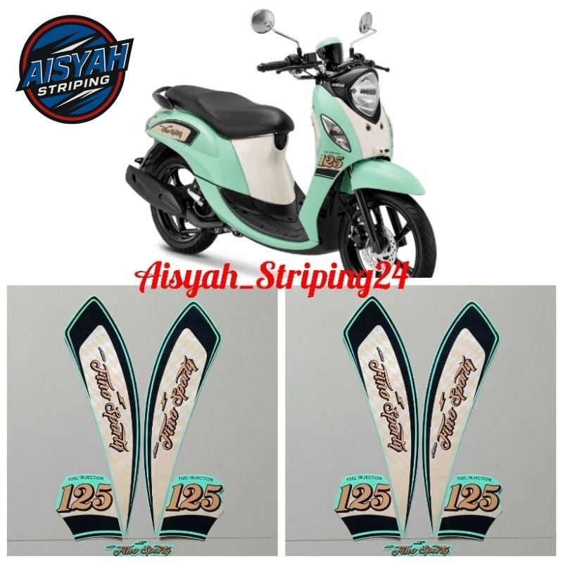 Striping stiker sticker 0 motor  yamaha fino sporty 125 fi 2021