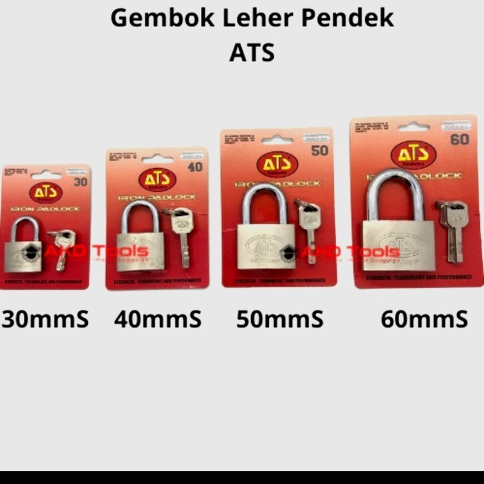 Gembok nekel ATS 30 pdk - Gembok Krum ATS 30 pdk - Gembok pagar ATS