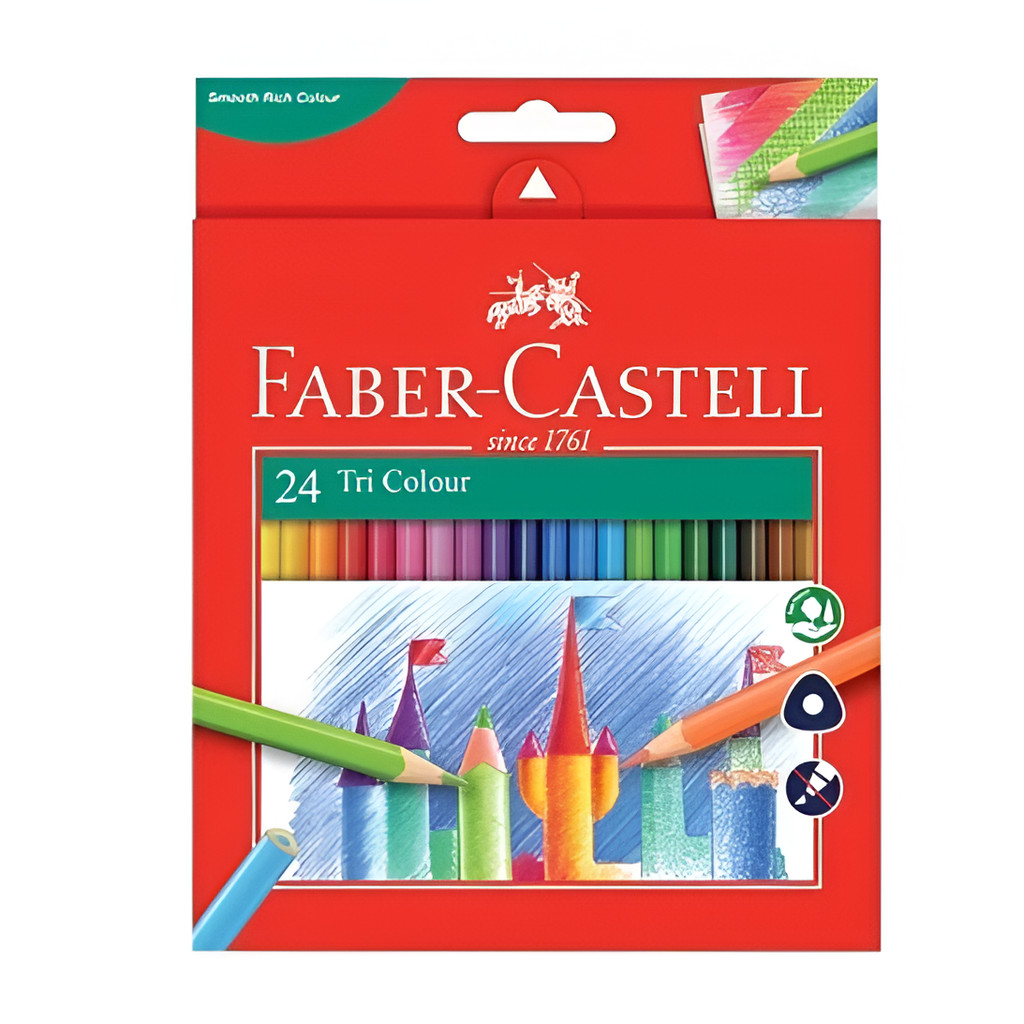 

Pensil Warna Faber-Castell Junior Triangular 24 Warna - Colour Pencil