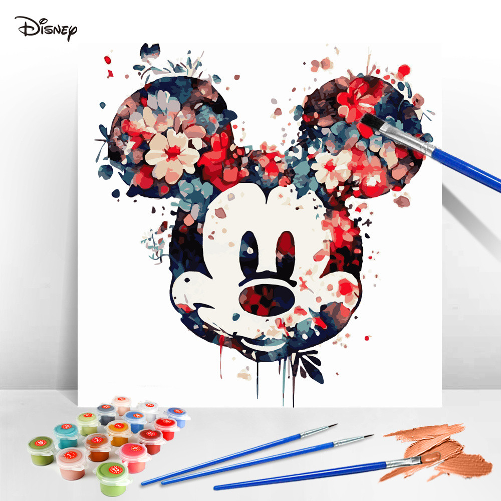 

Disney Paint by Numbers for Adults Mickey Mouse Coloring by Numbers Adult Number Painting Handpainted DIY Gift