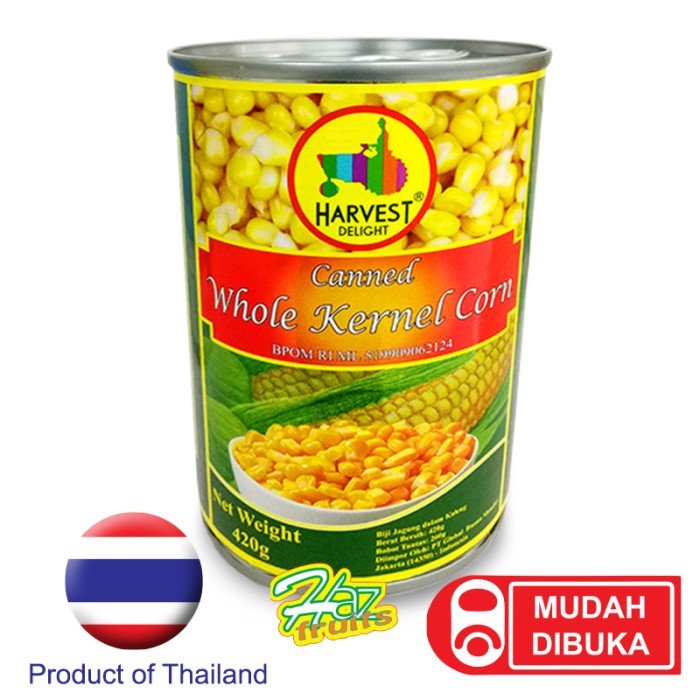 

Harvest Delight Thai Canned Whole Kernel Corn / Jagung Kaleng 420 gram