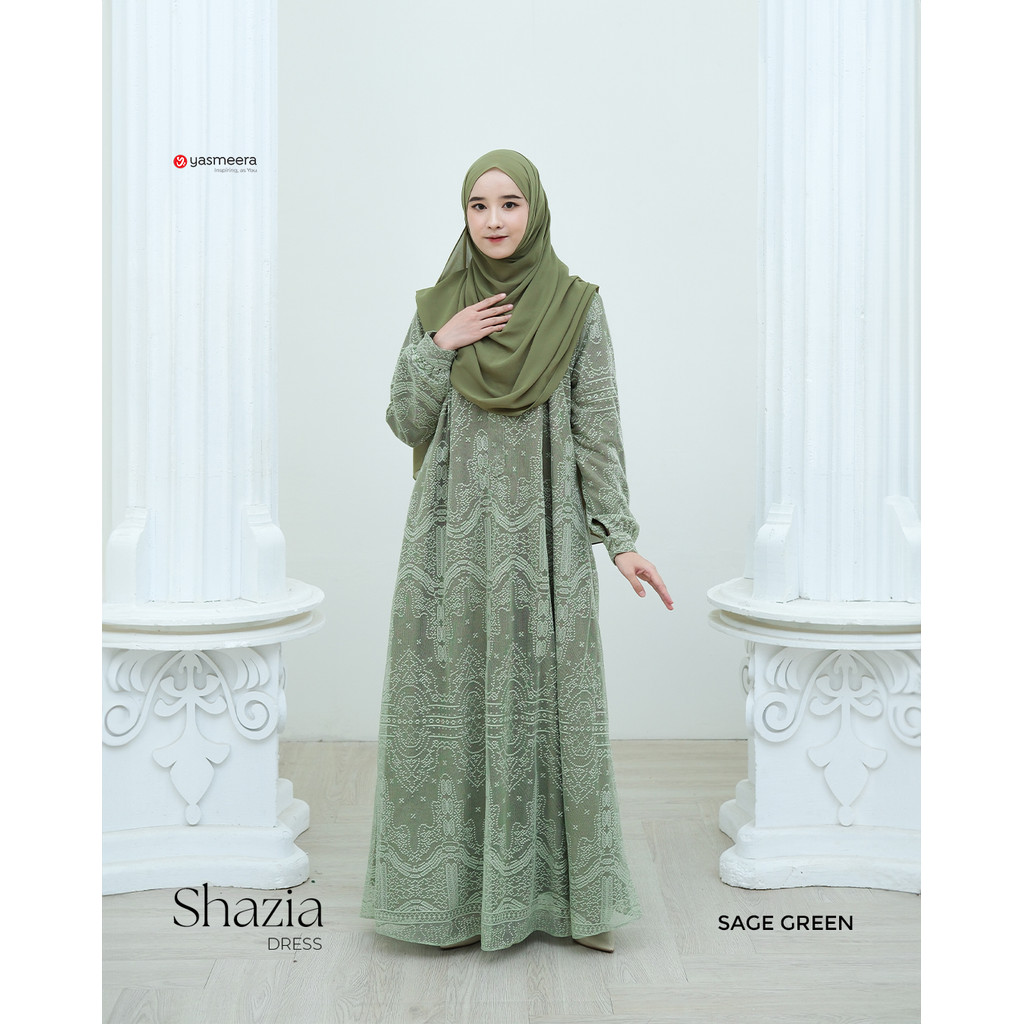 Yasmeera Store Bandung Gamis Shazia Gamis Muslim Brukat Bahan Katun Dress Simple Terbaru By Yasmeera